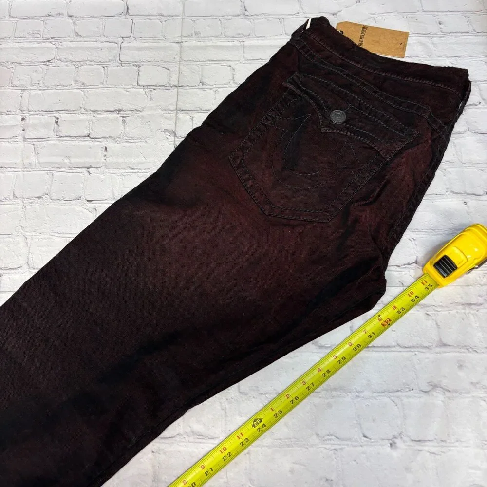 NWT True Religion Men Geno Relaxed Slim Jeans Denim Size 42 Flap C127 -27